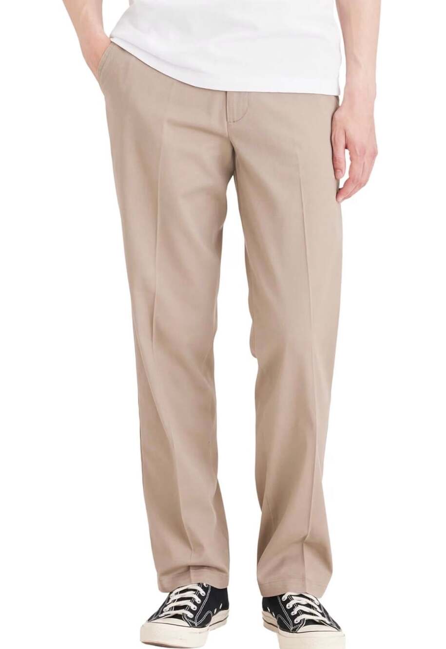 Dockers Easy Khaki D3 Classic Fit Pants Size W36 L29 Flat Front Khaki